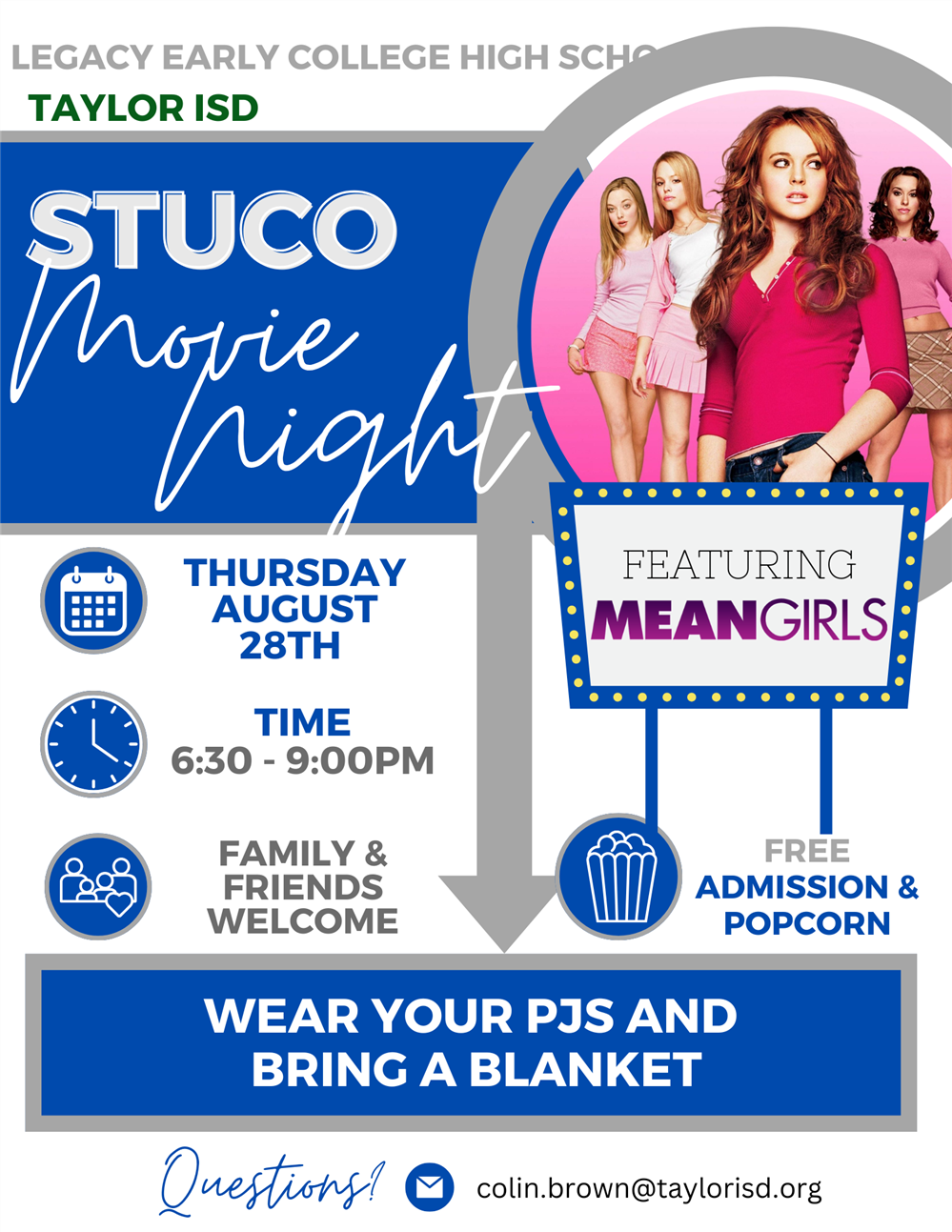  Movie Night 8/28 @ 6:30PM