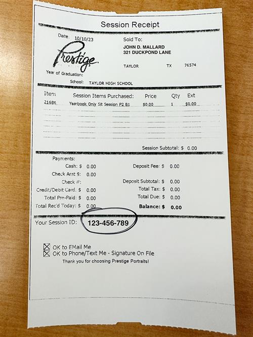 Prestige Receipt