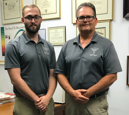 Dr. Nathan Burow (right) and Dr. Paul Burow (left) 