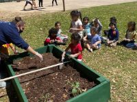 Legacy Senior builds garden beds for PK classes