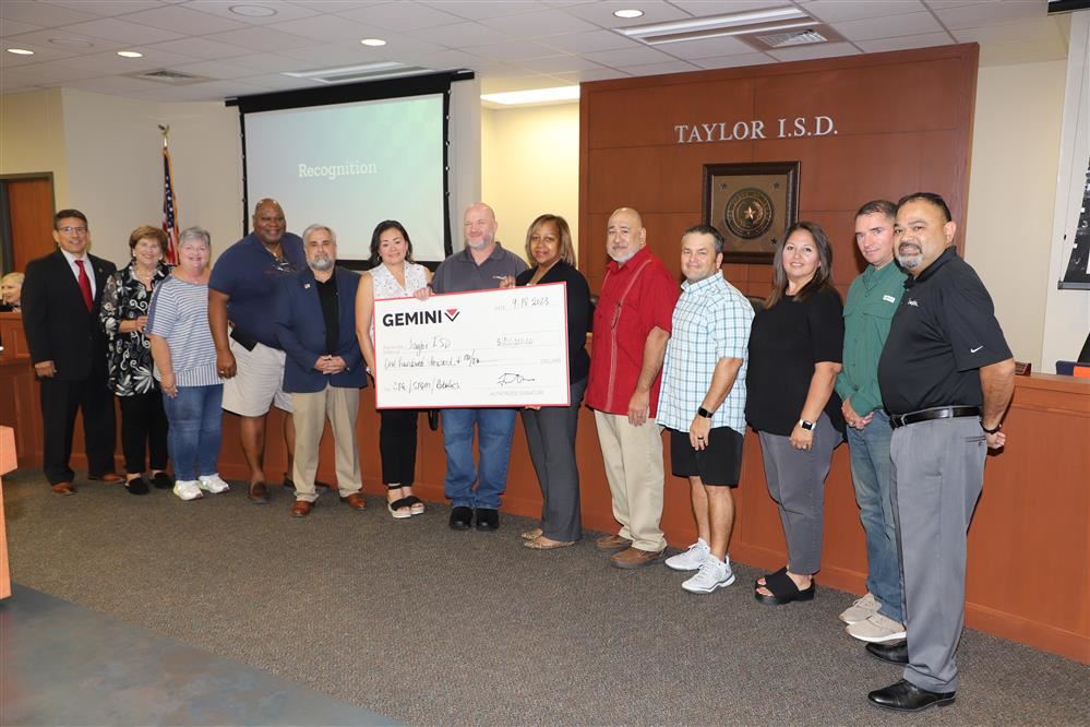  Check Presentation to School Board